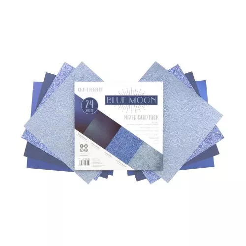 Craft Perfect Mixed Card Pack 6"X6" 24/Pkg Blue Moon