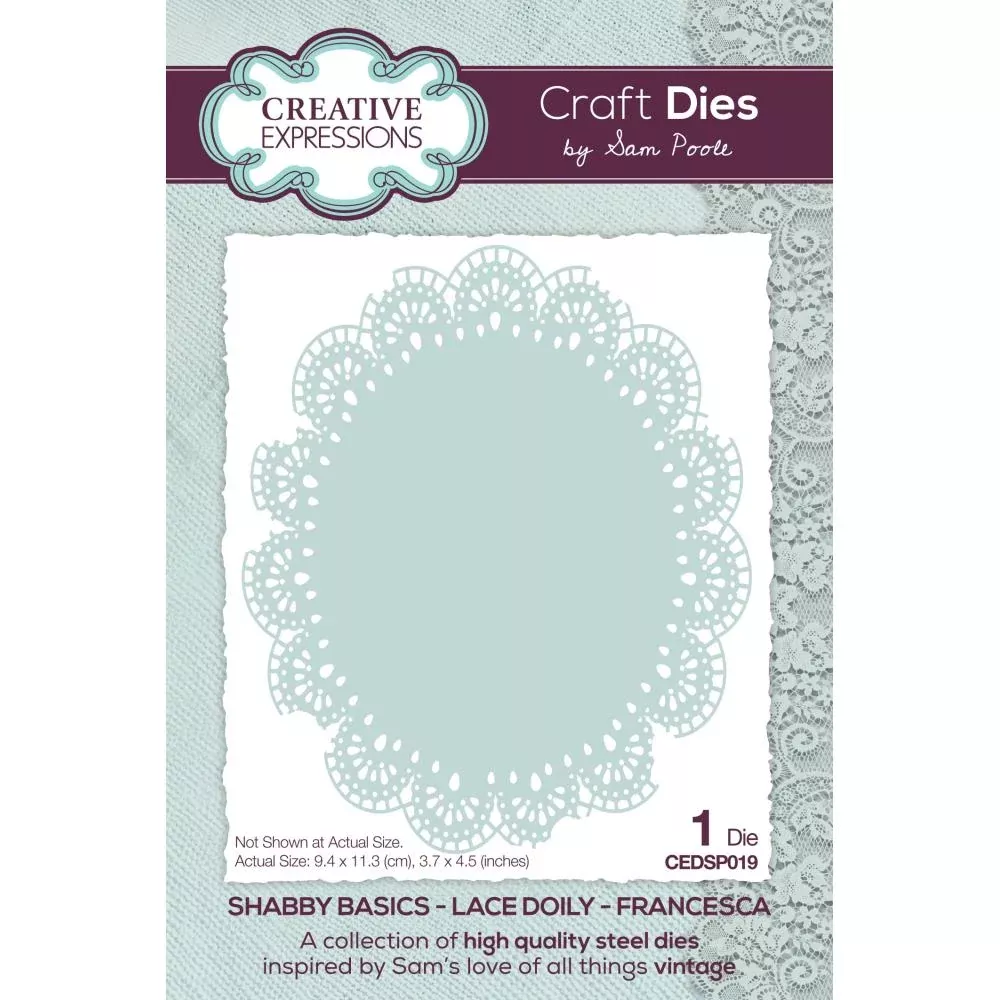 Creative Expressions Dies - Shabby Basics - Shabby Doily Francesca, CEDSP019 by: Sam Poole