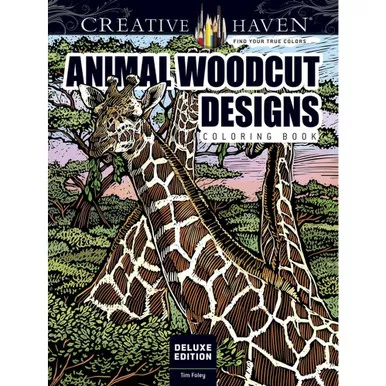 Creative Haven Animal Woodcuts Coloring Book