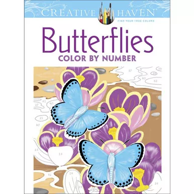 Creative Haven Butterflies Color By Numbers Coloring Book