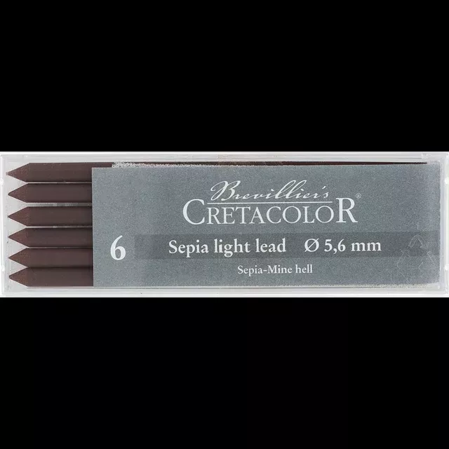 Cretacolor Sepia Light Leads 5.6mm Box 6