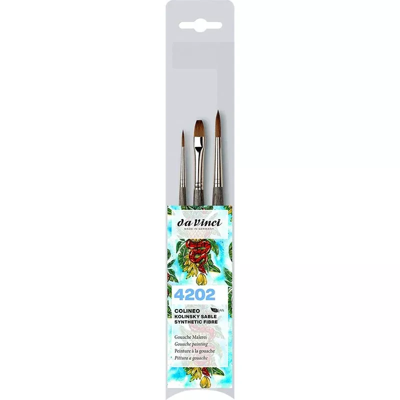 da vinci colineo gouache brush set 3