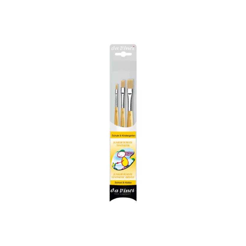 da vinci junior synthetic bristle brush set 3