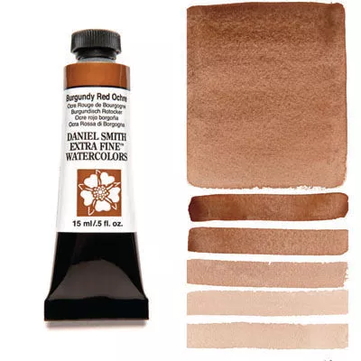 daniel smith watercolour paint burgundy red ochre