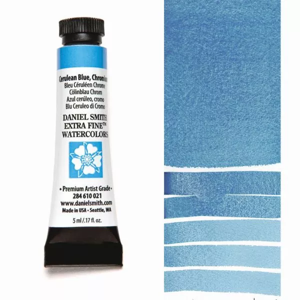 daniel smith watercolour paint cerulean blue, chromium