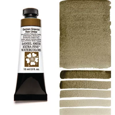 daniel smith watercolour paint german greenish raw umber