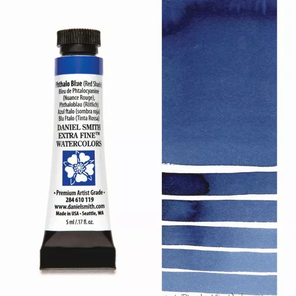 daniel smith watercolour paint phthalo blue (red shade)