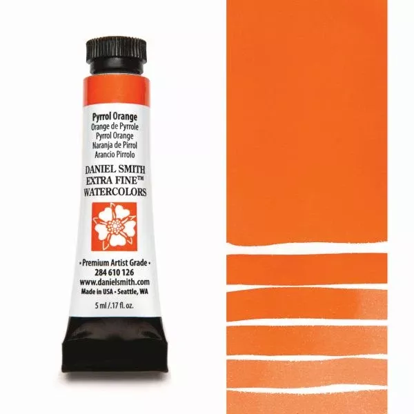 daniel smith watercolour paint pyrrol orange