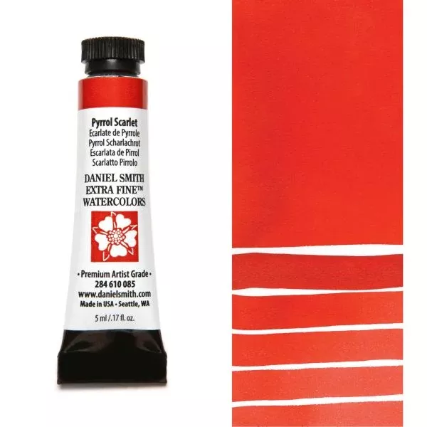 daniel smith watercolour paint pyrrol scarlet