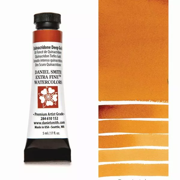 daniel smith watercolour paint quinacridone deep gold