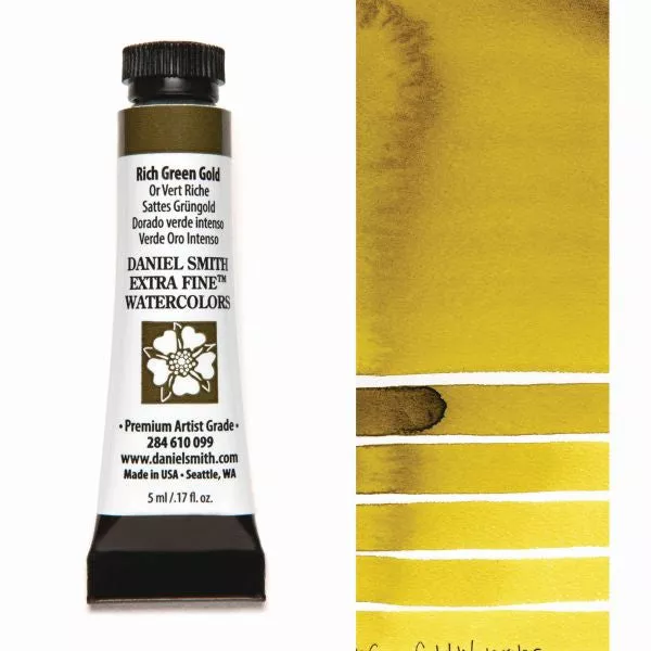 daniel smith watercolour paint rich green gold