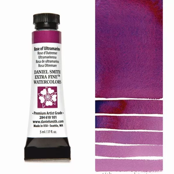 daniel smith watercolour paint rose of ultramarine