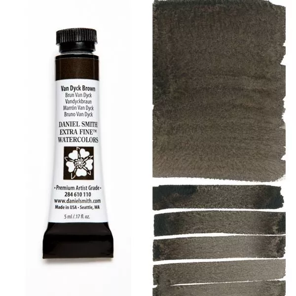 daniel smith watercolour paint van dyck brown