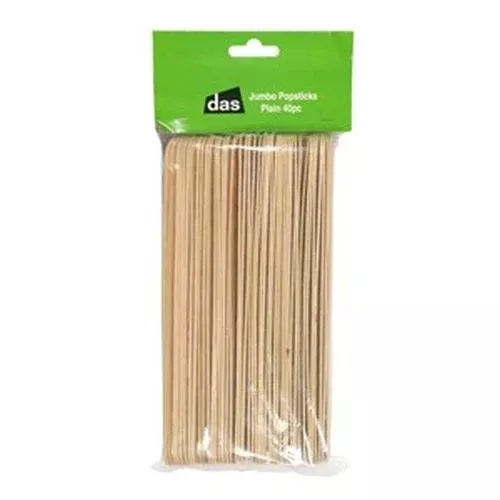 das wooden popsicle stick jumbo plain packet 40