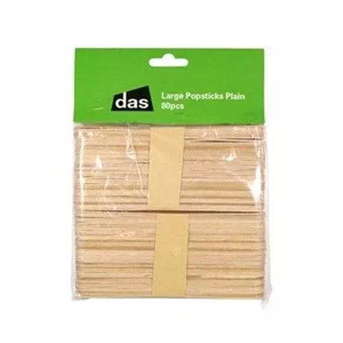das wooden popsicle stick plain packet 80