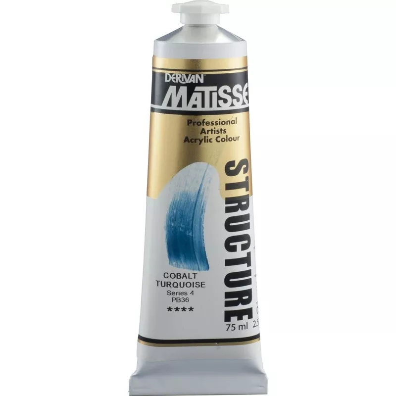 Derivan Matisse Structure Acrylic Paint, S4, 75ml, Cobalt Turquoise