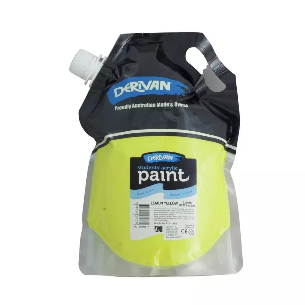 derivan student acrylic paint lemon yellow