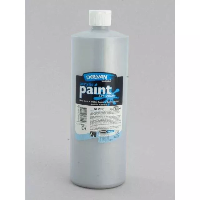 derivan student acrylic paint metal silver