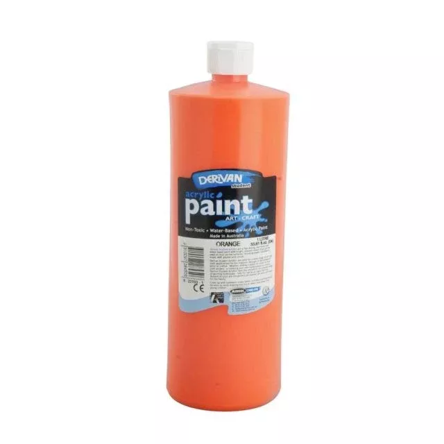 derivan student acrylic paint orange