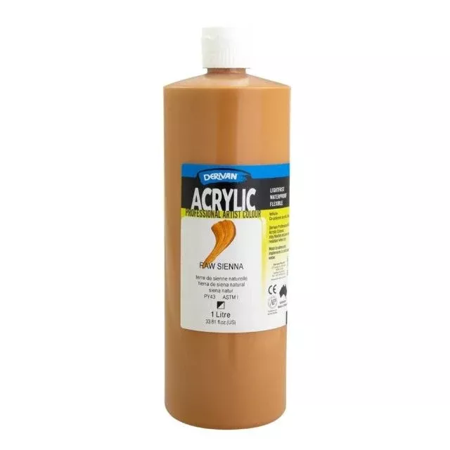 derivan student acrylic paint raw sienna