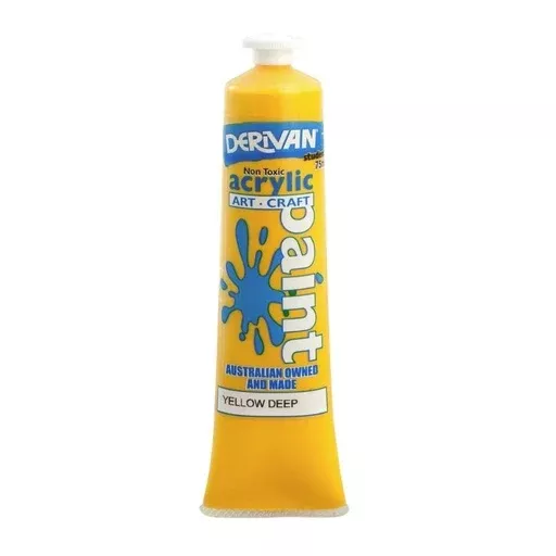 derivan student acrylic paint yellow deep