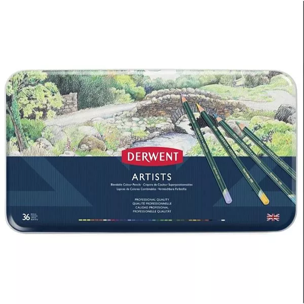derwent artists colour pencil tin set 36