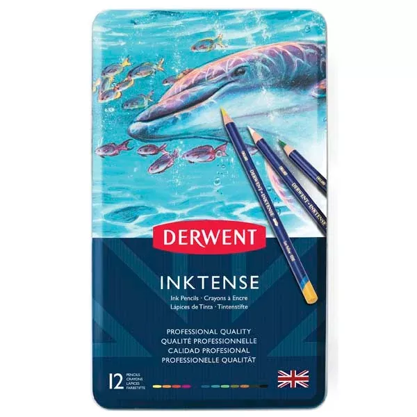 Derwent Inktense Pencils, Tin 12