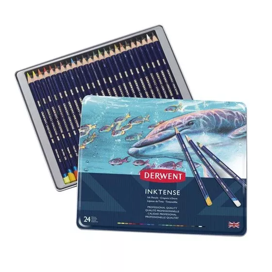 derwent inktense watersoluble pencil set 24