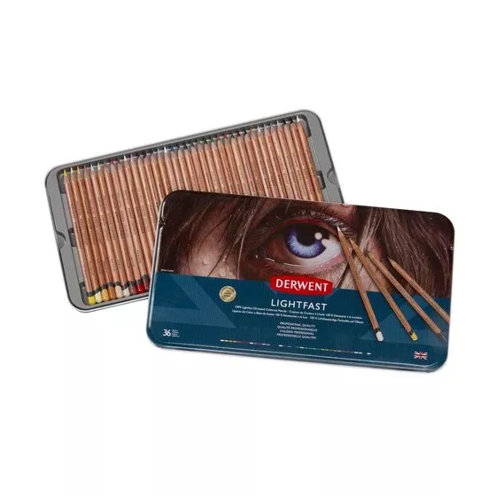 derwent lightfast pencil tin set 36