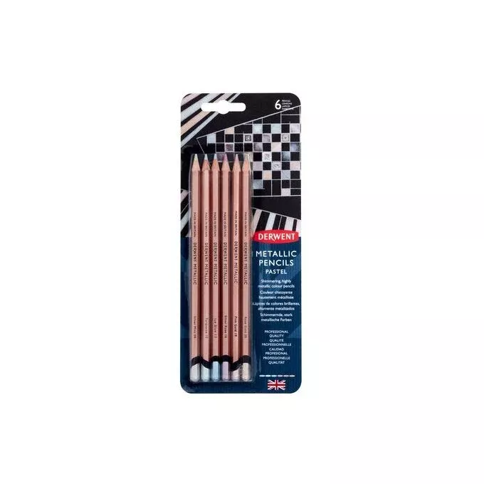 derwent non-soluble pencil box pastel set 6