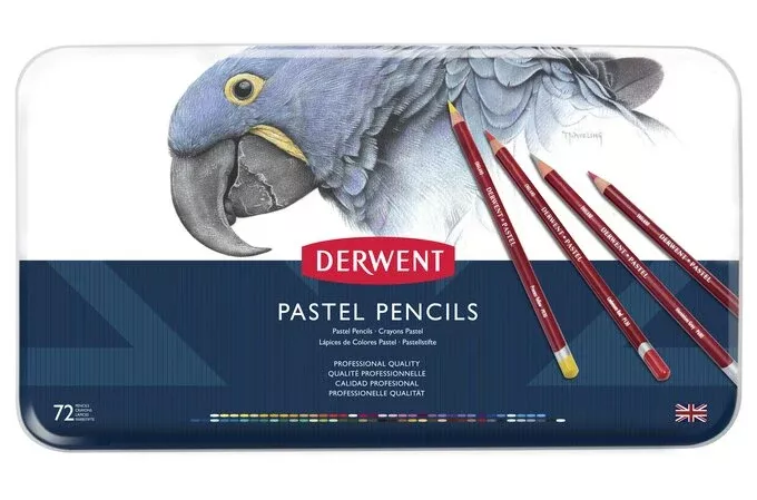 derwent pastel pencil tin set 72