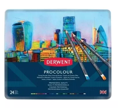 derwent procolour pencil tin set 24