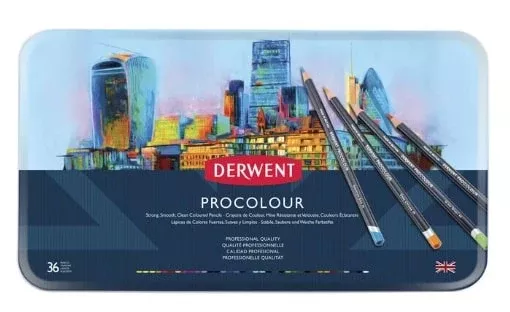 derwent procolour pencil tin set 36
