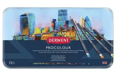 derwent procolour pencil tin set 72
