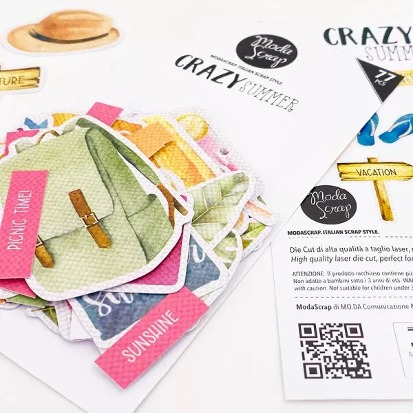 Die Cut - Crazy Summer - Embellishment - ModaScrap