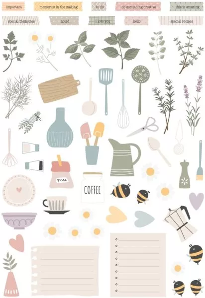 Die Cut - Herbs and Flowers - Embellishment - ModaScrap