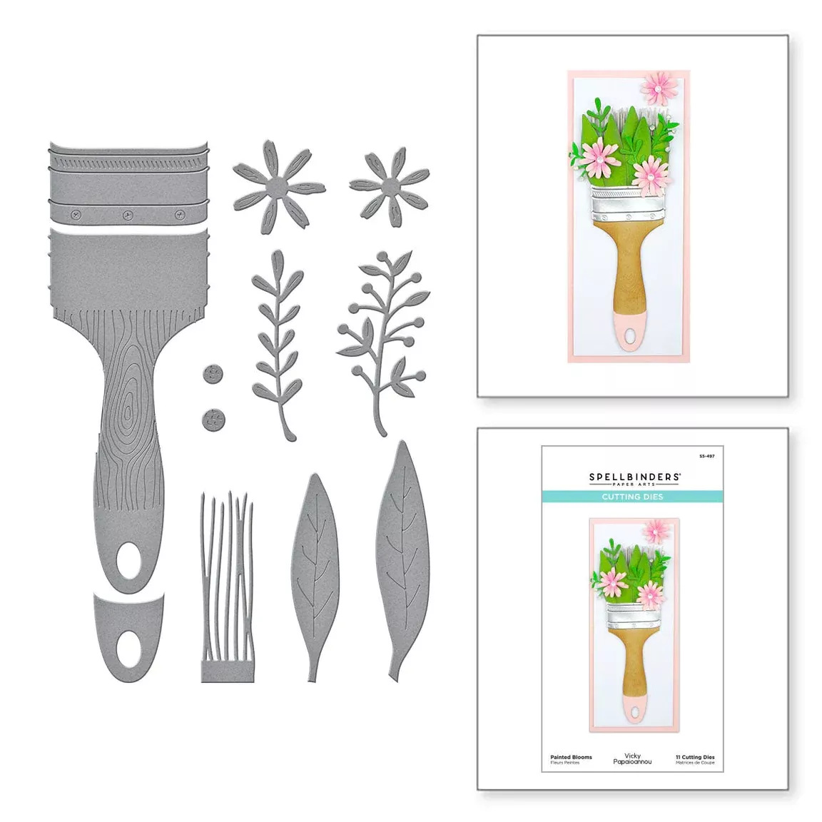 Dies: Spellbinders-Painted Blooms Etched Dies