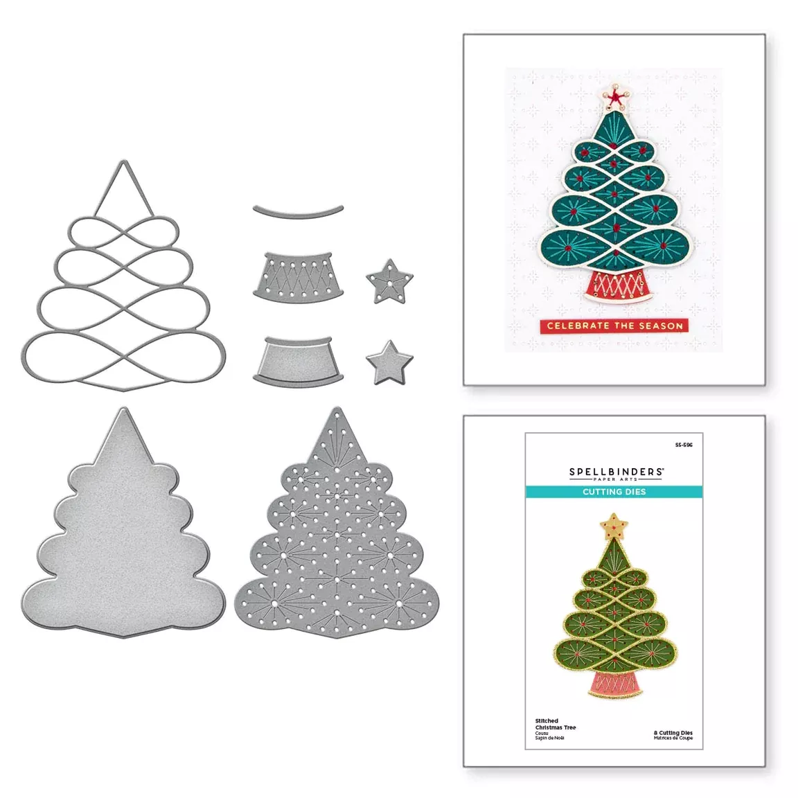 Dies: Spellbinders-STITCHED CHRISTMAS TREE ETCHED DIES