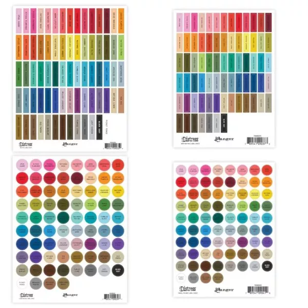 Distress Label Assortment Sheets - Black - Tim Holtz