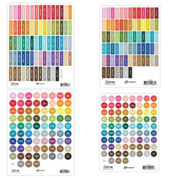 Distress Label Assortment Sheets - White - Tim Holtz