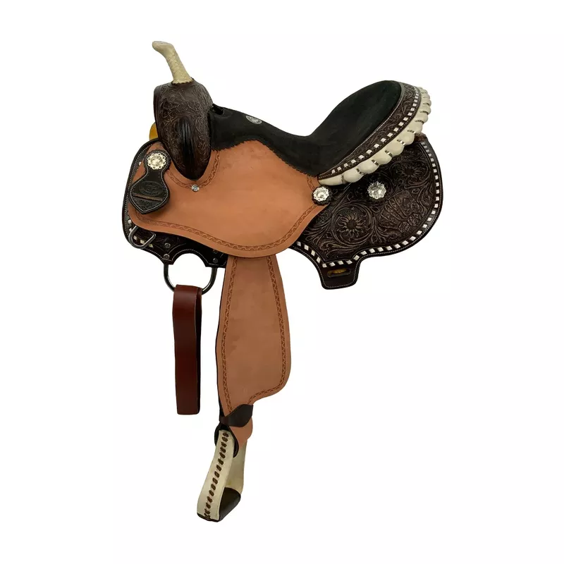 Double T Jackpot Barrel Style Saddle - 15 Inch