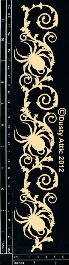 Dusty Attic Chipboard 3x12 - Spider Border, DA0757