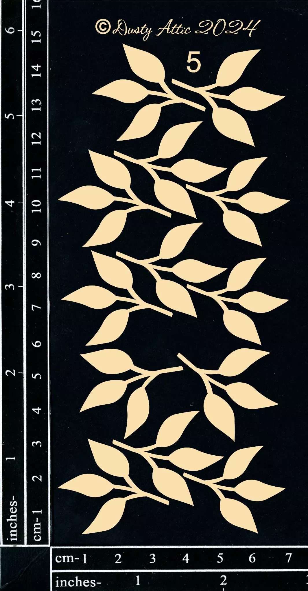 Dusty Attic Chipboard 3x6 - Mini Foliage #5, DA3735
