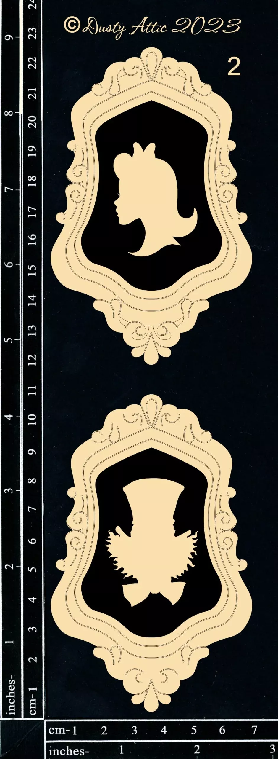 Dusty Attic Chipboard 3x9 - Alice Elements #18 - Alice Frames 2, DA3563