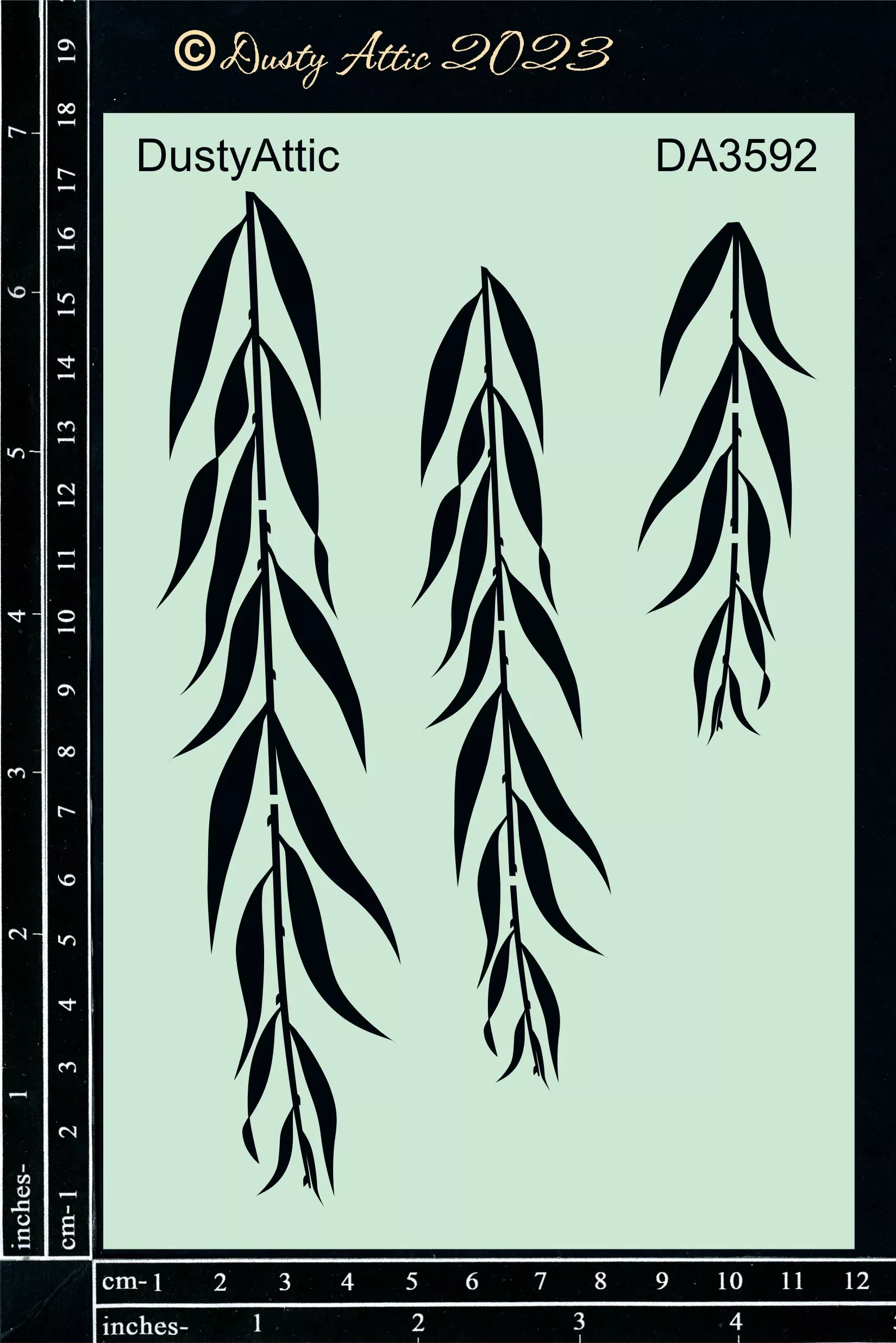 Dusty Attic Stencil 5x7 - Foliage #1, DA3592