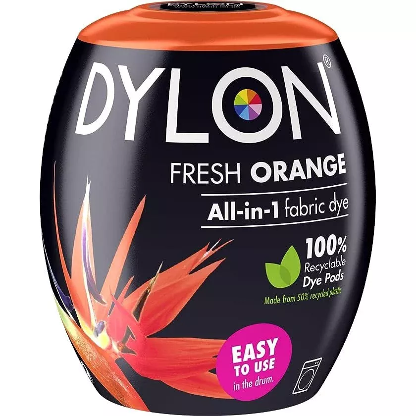 dylon fabric machine dye pods fresh orange