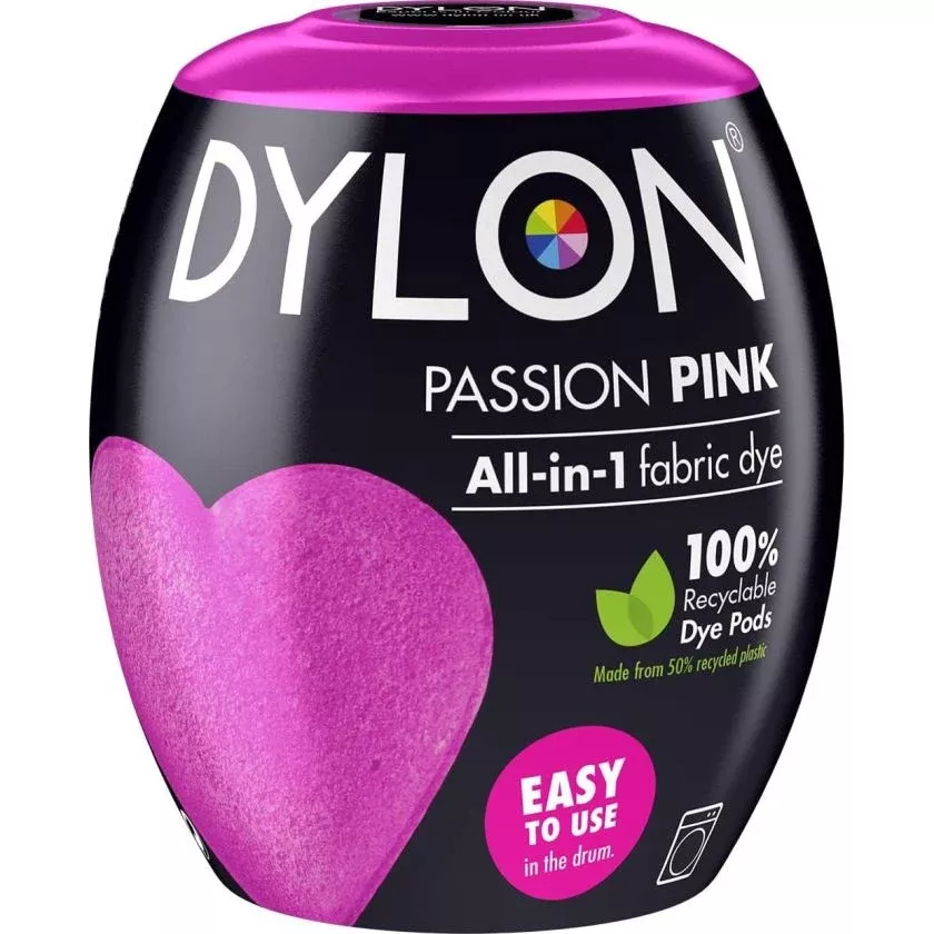 dylon fabric machine dye pods passion pink