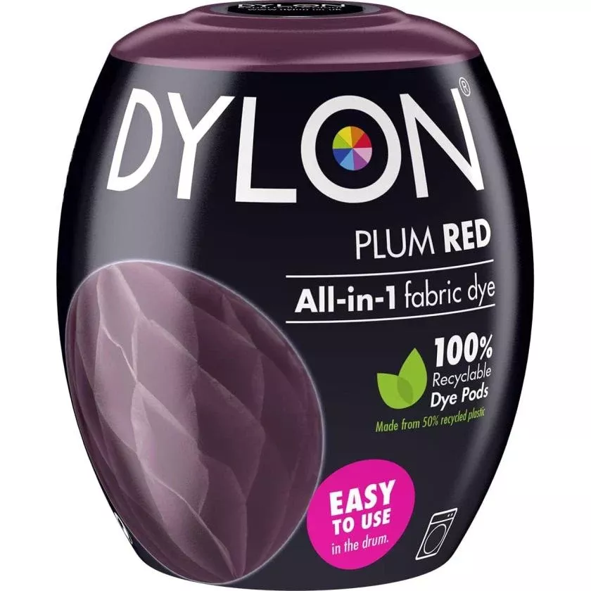 dylon fabric machine dye pods plum red