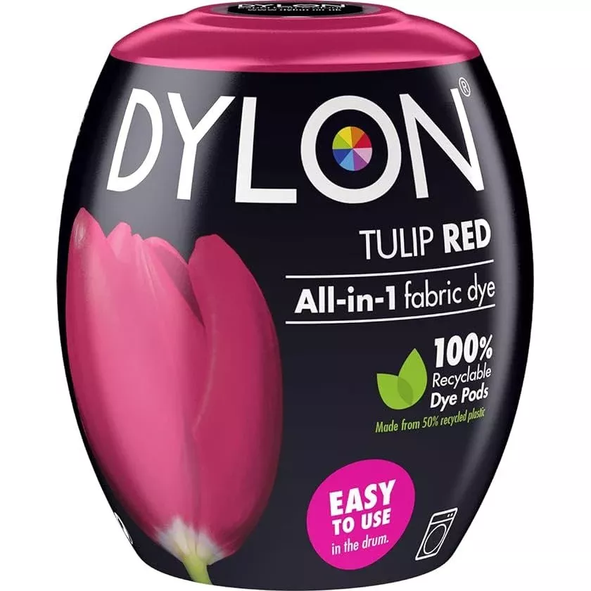 dylon fabric machine dye pods tulip red