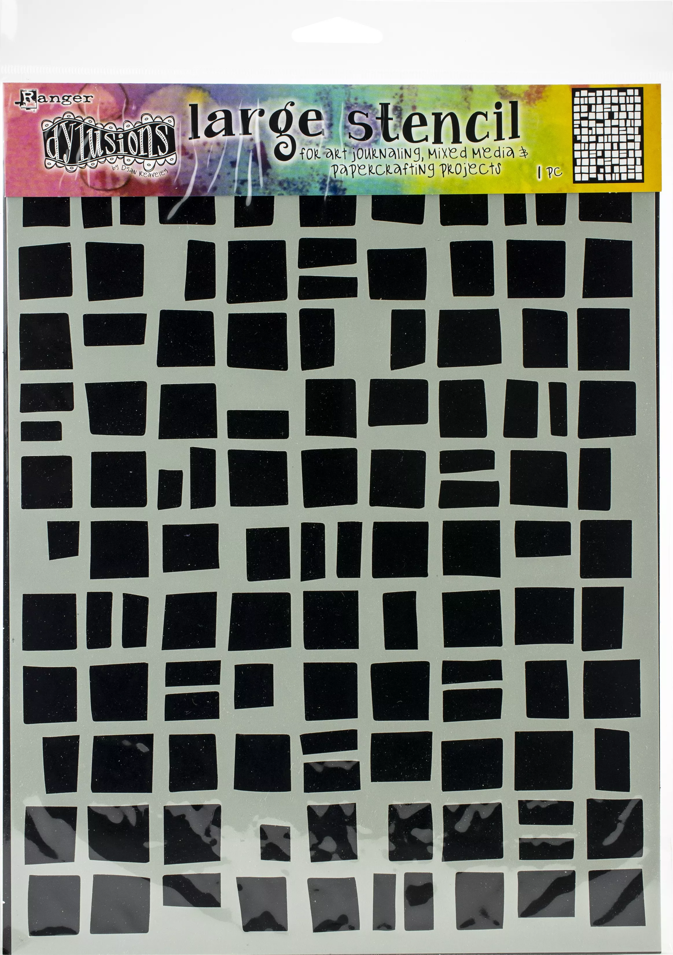 Dylusions Stencils 9"X12" Betsy's Block